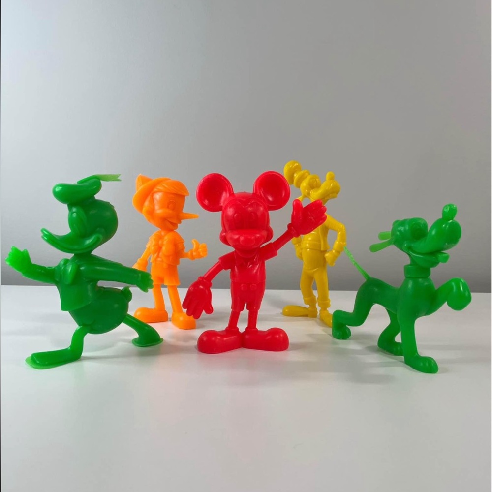Vintage 1960-70's Louis Marx 6 Inch molded plastic Disney characters